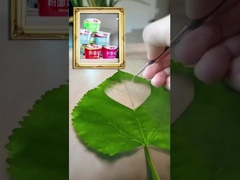 Uma escultura de folhas de vermicelli e macarrão de YangZhangGui com vegetais e ovos marinados