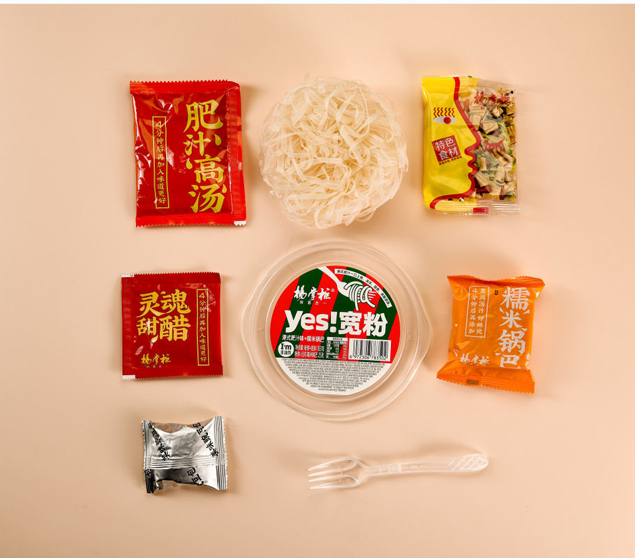 Vermicelli instantâneo não frito SIM Vermicelli largo com sabor de suco rico estilo Hong Kong