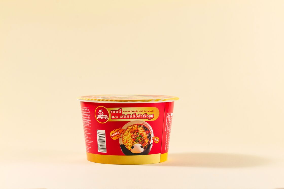 Prazo de validade 12 meses Cup Noodles Chongqing Mala sabor 92g12 Pronto para comer instantâneo Noodles projetados para distribuidores de alimentos