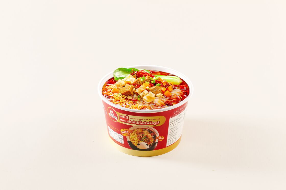 Legumes Cup Noodles picantes instantâneos com 12 meses de vida útil Ideal para venda a retalho e distribuição de serviços alimentares