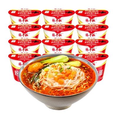 Rápido / fácil Vermicelli picante e picante Sopa instantânea de macarrão instantânea 185g sabor asiático chinês